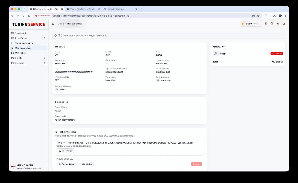 Tuning File Service Portal